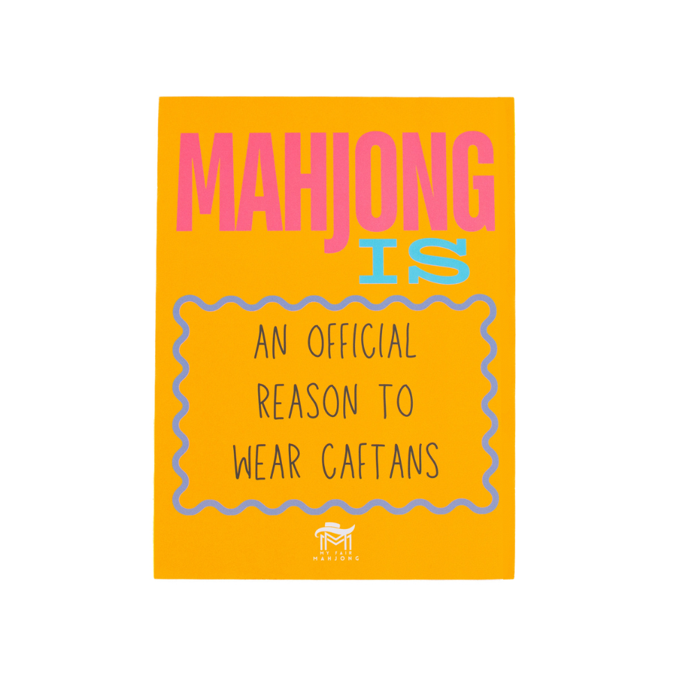 MAHJONG SHUFFLE CARD  |  Mahjong Is Series  |  Sized to Store with League Cards: Blue- Cheaper than Therapy