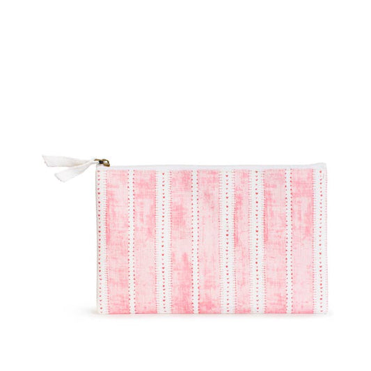 Mahjong Accessory Pouch | Scarlett White & Pink