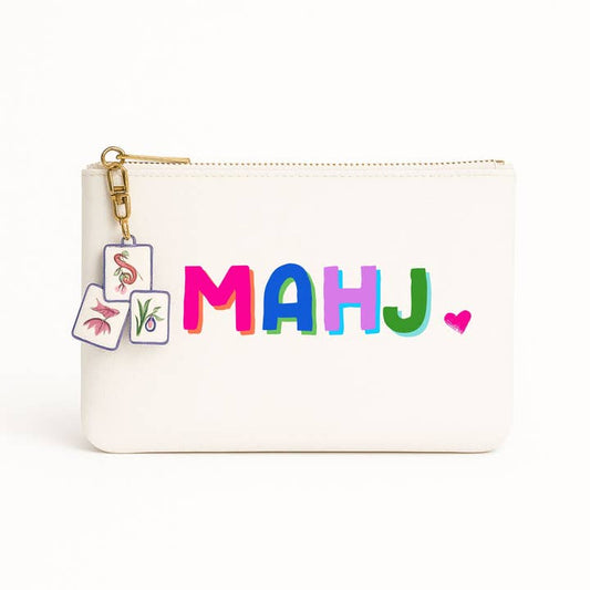 Mahjong Card Bag | Canvas Mahjong Tile Zipper