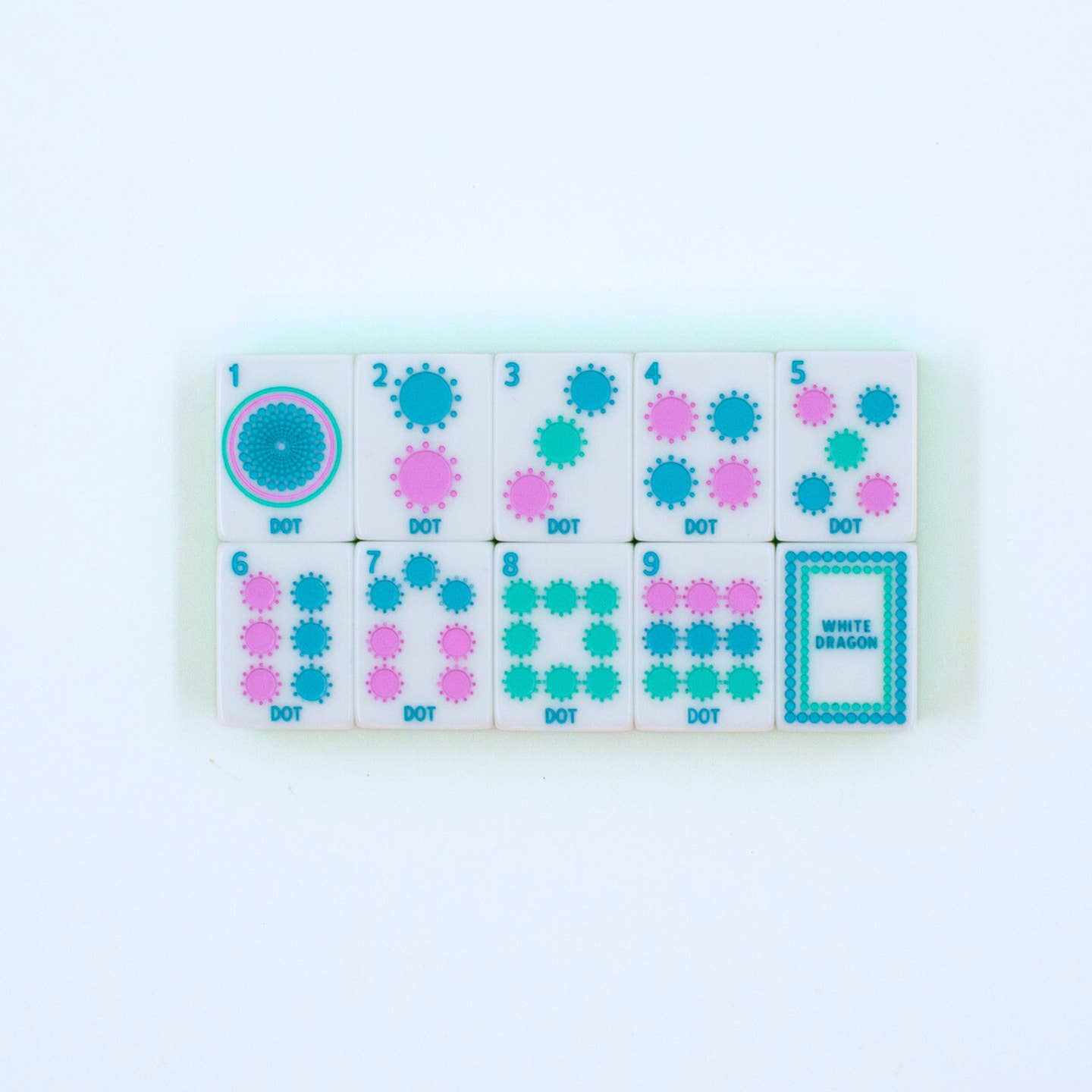 Mahjong Tile Set | Crystal Confetti Lemon-Lime