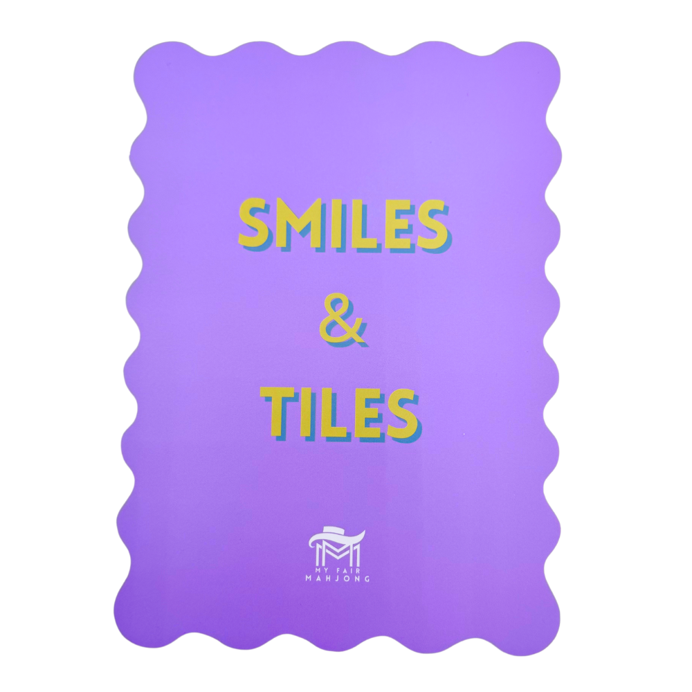 MAHJONG SHUFFLE CARD  |  Scalloped Edges & Bright Colors  |  Sized to Store with Mahjong League Cards: 09-BLUE- DONT LET FRIENDS SKIP