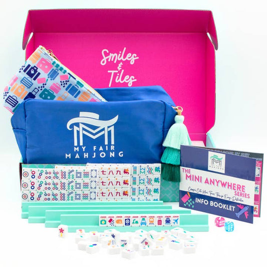 Mini Travel Mahjong Set | Mini Anywhere Series White