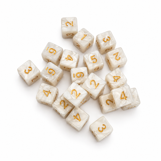 Mahjong Specialty Dice | Ivory Pearl