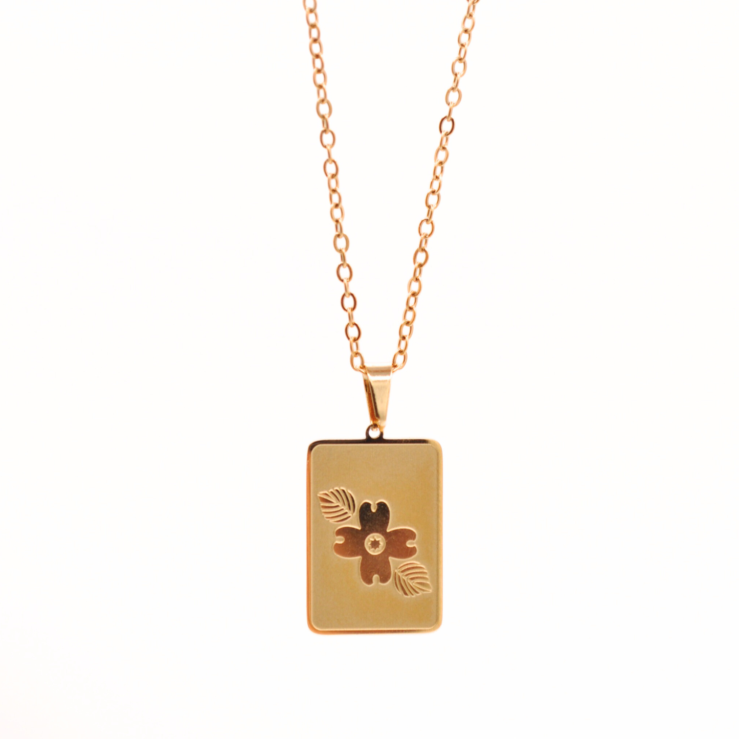 Floral Sparrow Charm Necklace