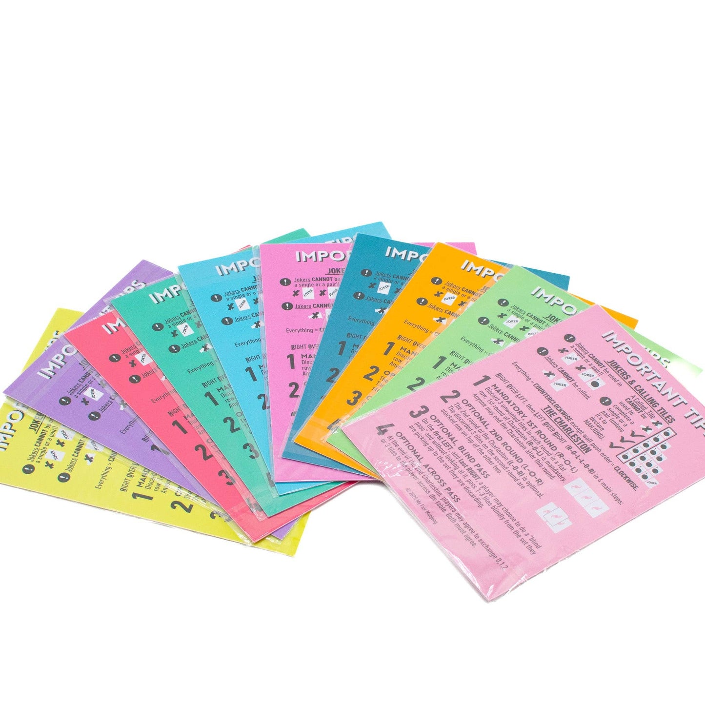 MAHJONG SHUFFLE CARD  |  Mahjong Is Series  |  Sized to Store with League Cards: Purple- Competitive with Charcuterie
