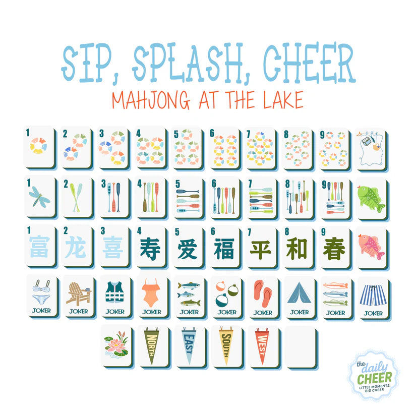 Mahjong Tile Set | Sip, Splash, Cheer