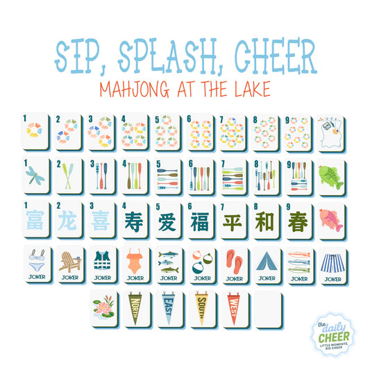 Mahjong Tile Set | Sip, Splash, Cheer