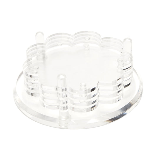Drink Coasters | Clear Acrylic Scallop