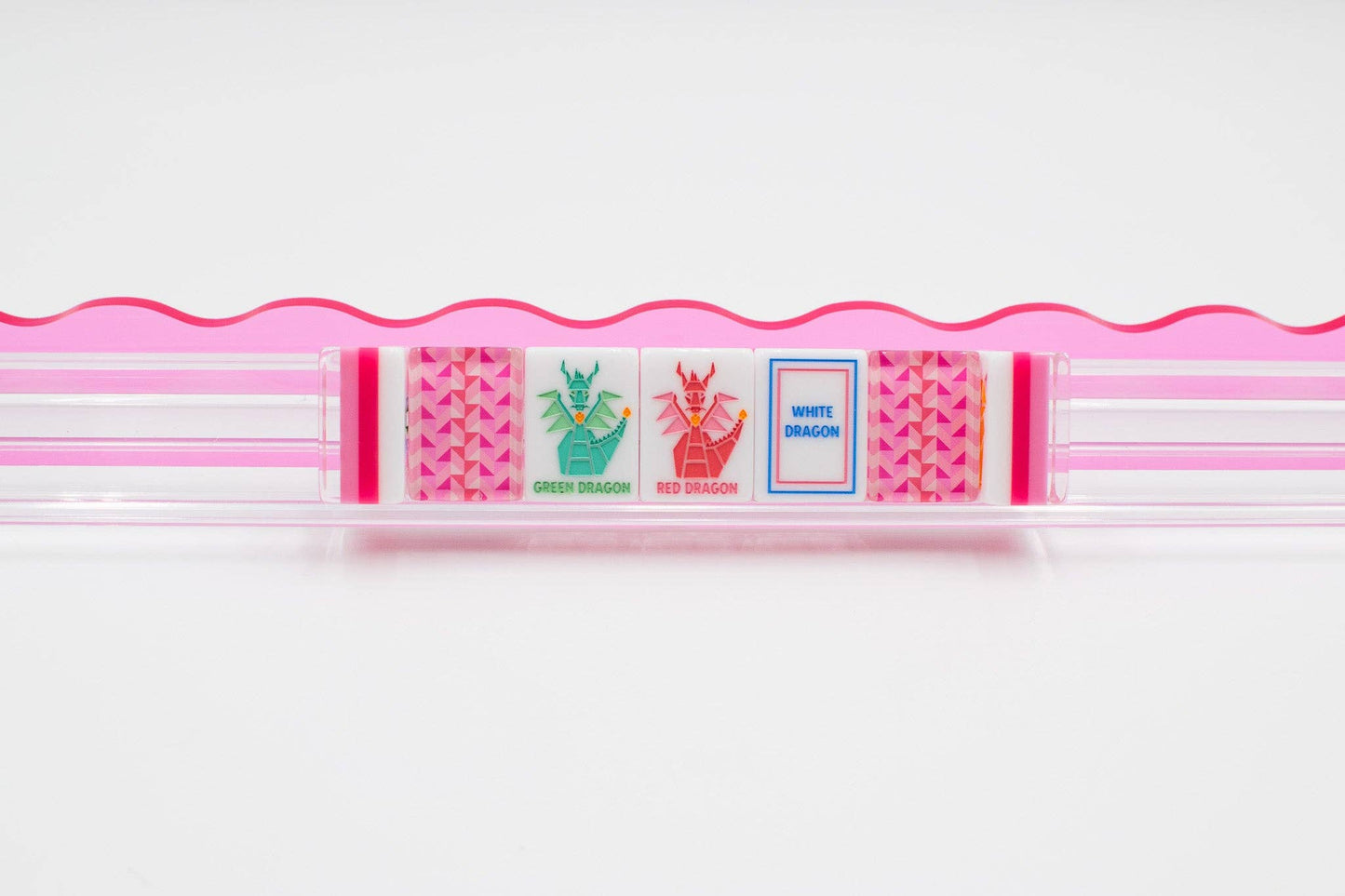 Mahjong Tile Set | Crystal Prism Pink
