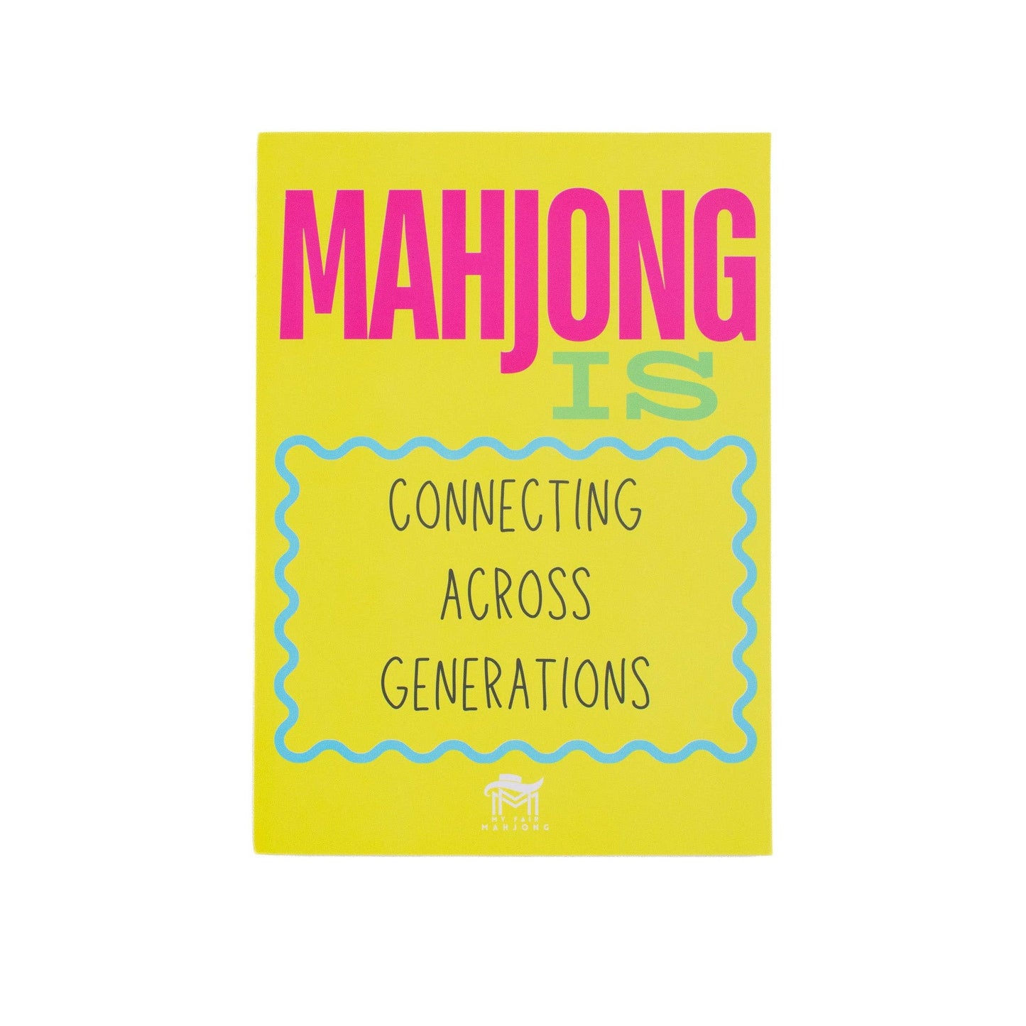 MAHJONG SHUFFLE CARD  |  Mahjong Is Series  |  Sized to Store with League Cards: Blue- Cheaper than Therapy