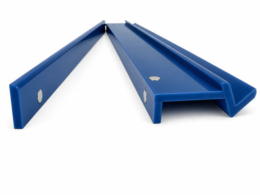 Acrylic Racks & Pushers | Deep Blue Straight Set with Velvet Storage Bag
