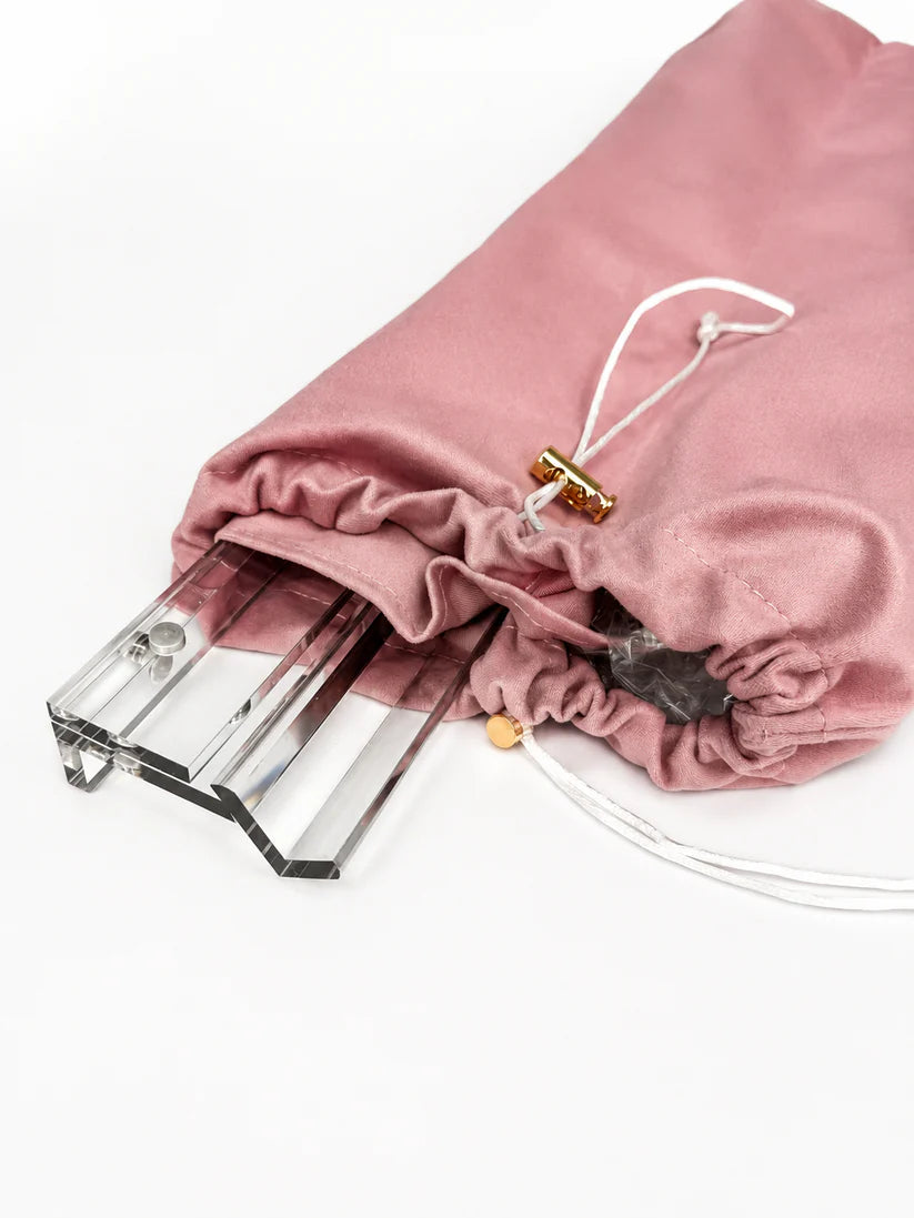 Acrylic Racks & Pushers | Deep Blue Straight Set with Velvet Storage Bag