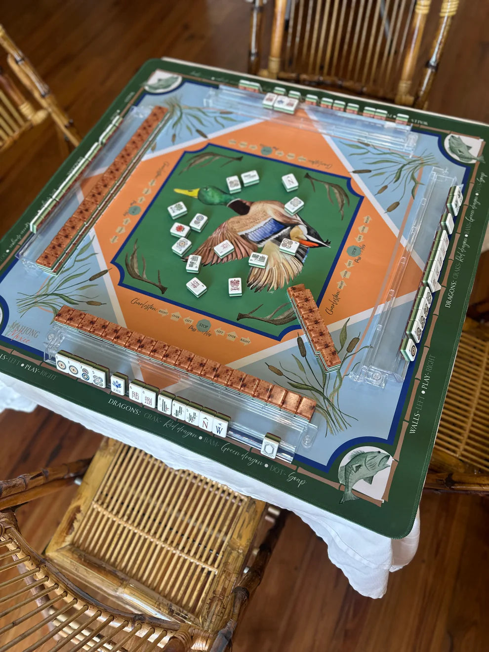 Mahjong Mat | Duck Camp Scene