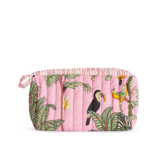 Mahjong Tile Pouch | Liana Quilted Pink Multi