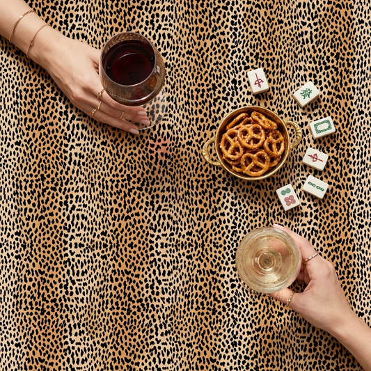 Mahjong Tablecloth | Cheetah Animal Print
