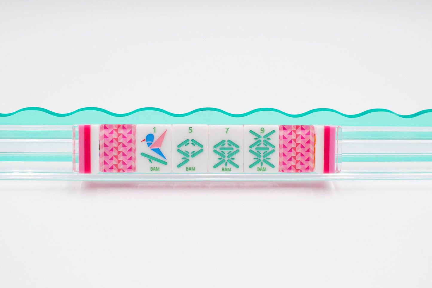 Mahjong Tile Set | Crystal Prism Pink
