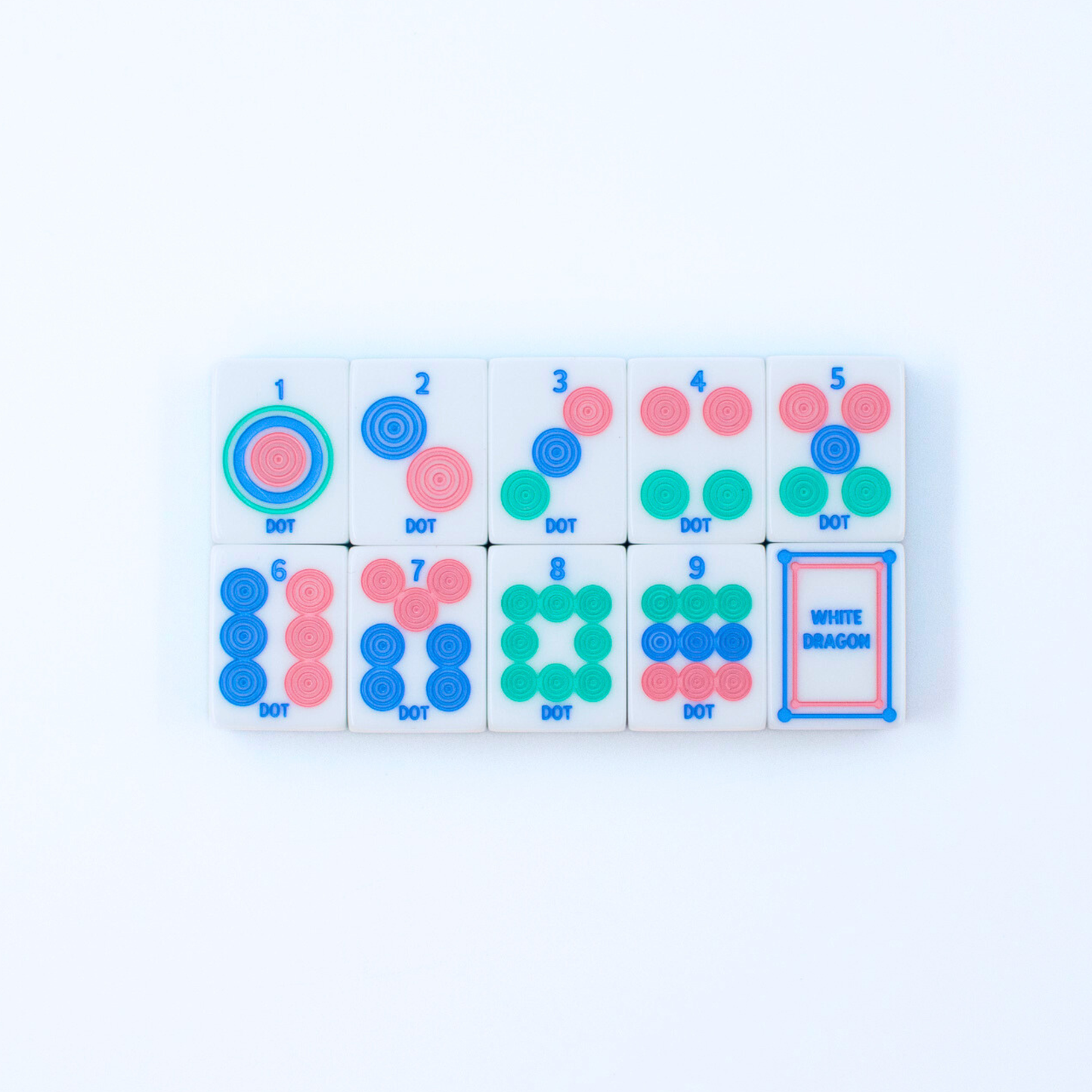 Mahjong Tile Set | Crystal Prism Blue