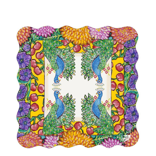 Bird Bam III Peacock Mahjong Mat | Floral Mahjong Mat