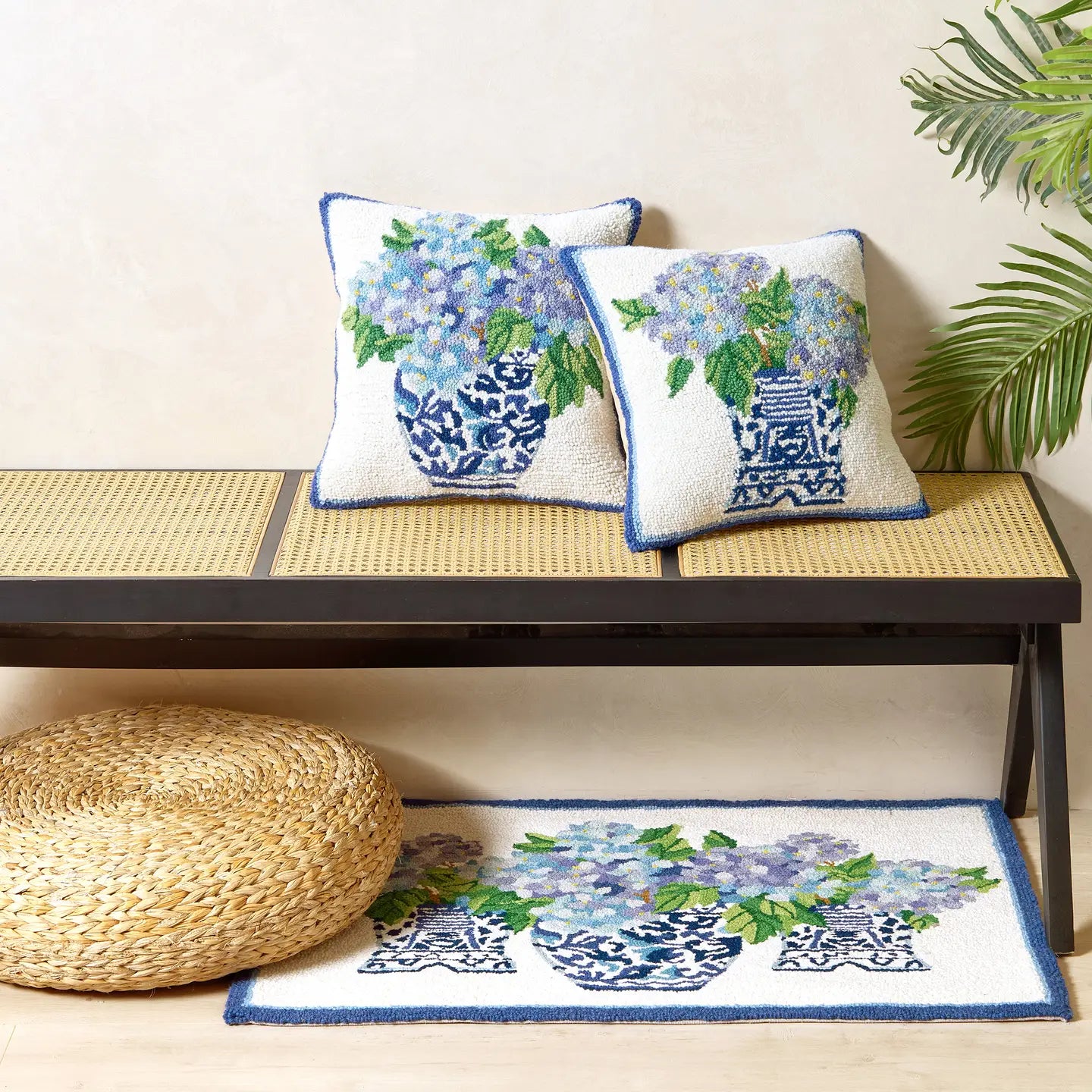 Mahjong Hook Pillow | Rhapsody in Blue