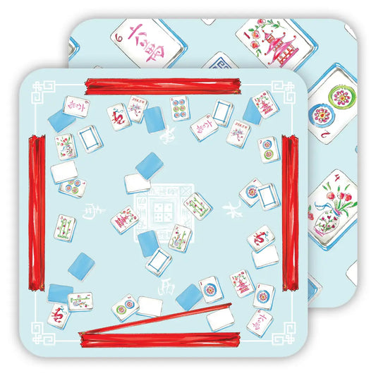 Mahjong Coaster Set | Handpainted Mahjong Table