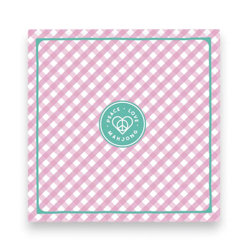 Mahjong Mat | Gingham | Fling Pink
