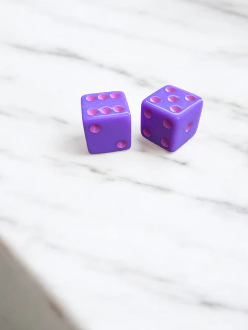 Mahjong Dice Set | Purple & Pink