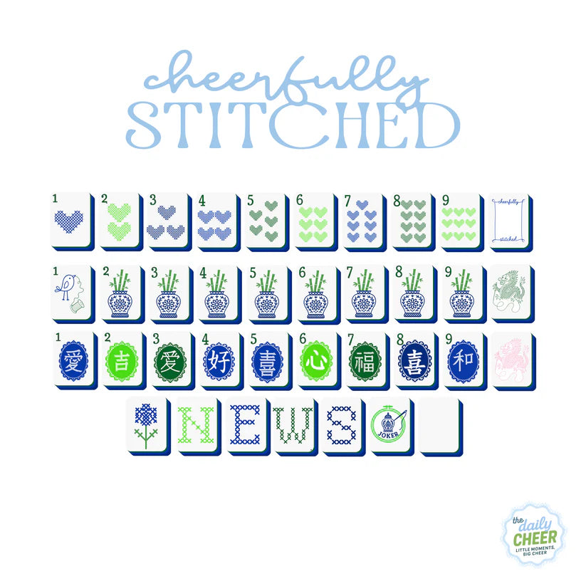 Mahjong Tile Set | 
Cheerfully Stitched