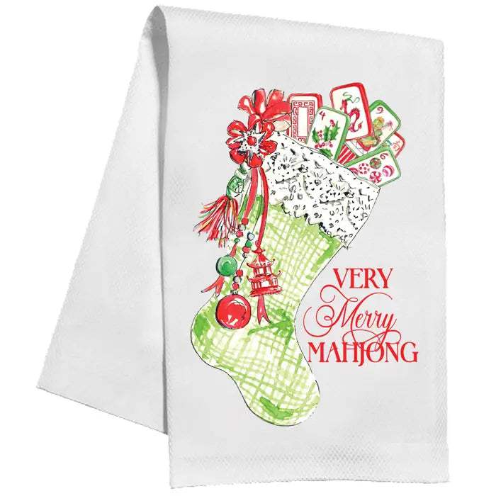 Mahjong Tea Towel | Very Merry Mahjong